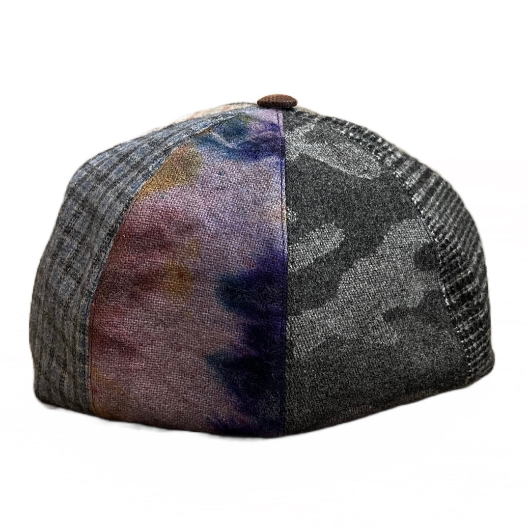 Wall Street Cap in Patchwork Wool.